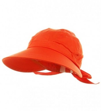 Mega Cap Orange Wide Brim Peak Gardening Sun Hat - CT11LWOJVLJ