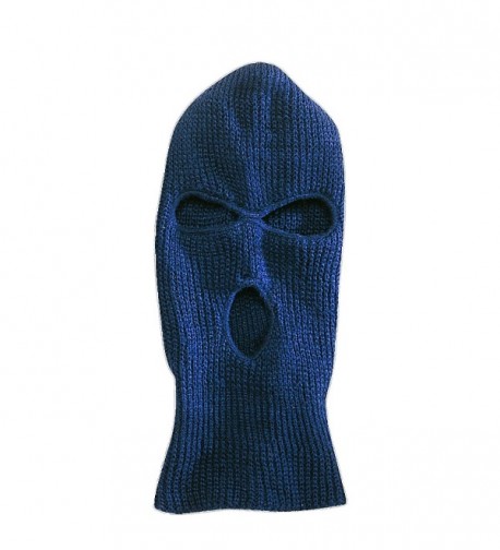 Dorfman Pacific Mens Solid SKI Balaclava Face Mask - Dark Navy - CI11O94YXYJ