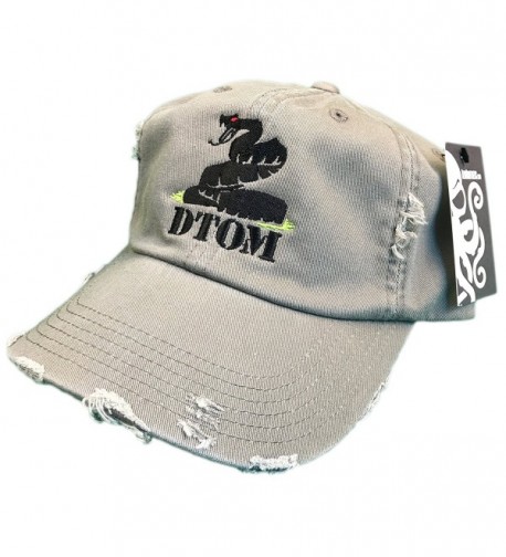 DTOM Don't Tread On Me Tactical Distressed Hat Olive Green Gadsden Flag cap - CQ129HZZ5HX