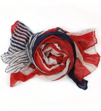 Bucasi Nautical White Stripe Scarf in Fashion Scarves