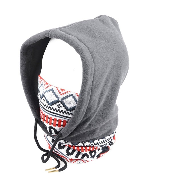 Triwonder Balaclava Fleece Warmer Winter - Grey - C412O0TKK0Y