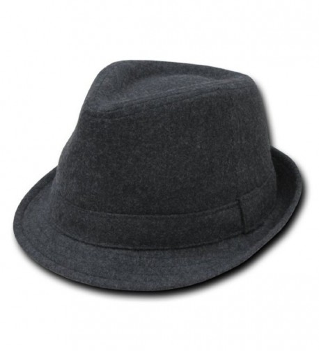 Decky Melton Wool Fedora Hat Charcoal Grey (2 Sizes Available) - CR110E4UJCN