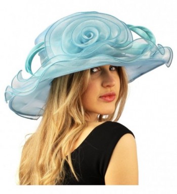 Darling Flower Ruffle Organza Hat in Women's Sun Hats