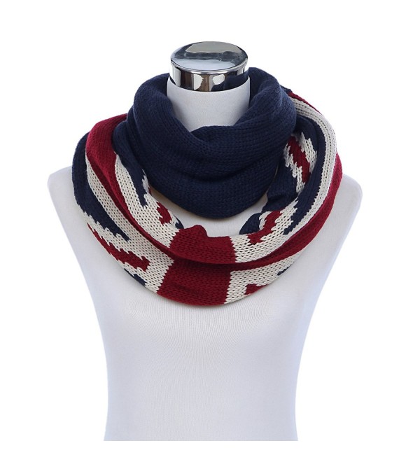 Premium UK British Flag Union Jack Winter Knit Infinity Loop Circle Scarf - CM11PU46SU9