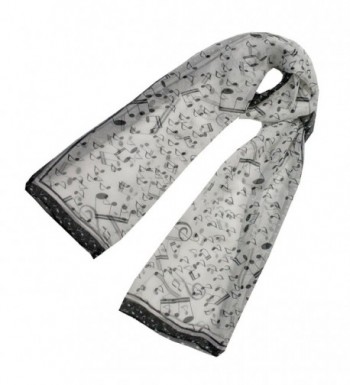 Women's Scarf Music Notes Design - CK118KDF76N