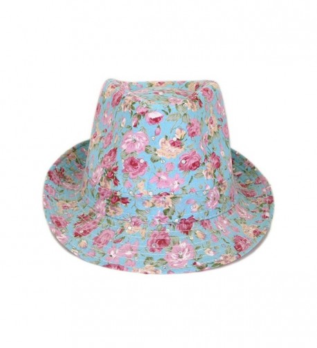 Cotton Floral Sequin Sparkle Fedora