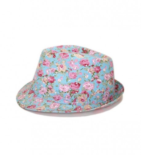 Cotton Floral Sequin Sparkle Fedora in Women's Fedoras