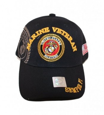 U.S. Marine Corps Patriot Baseball Caps - Marine Veteran Gold - CA11KX6SAPT