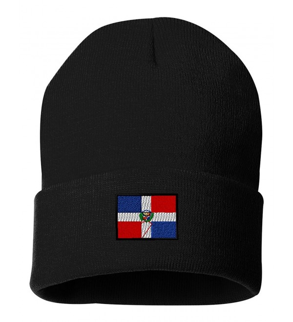 Dominican Republic Custom Personalized Embroidery Embroidered Beanie - Black - CI12N6E5M2E