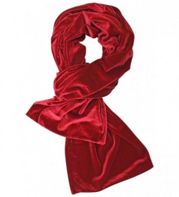 Long Velvet Evening Scarf - Red - CI128O8OS6D