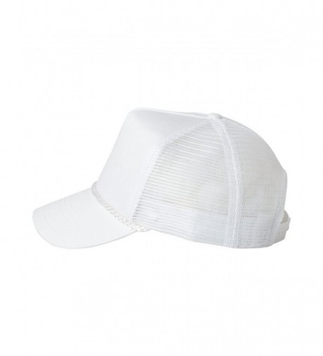 Valucap Five Panel Trucker Cap White