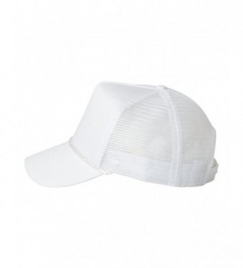 Valucap Five Panel Trucker Cap White