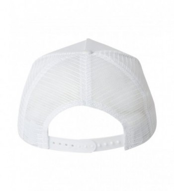 Valucap Five Panel Trucker Cap White in Men's Baseball Caps