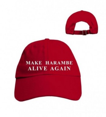 Beged Make Harambe Alive Again Funny Parody Trump Hat 2016/Harambe Gorilla Election Cap - Red W/Wht Thread - CX12N0BEFVP