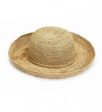 wallaroo Women's Catalina Sun Hat - Handwoven Twisted Raffia Sun Hat - Natural - C81126OD6GP