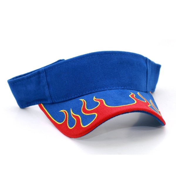 Fire Flame Visor (Comes In Many Different Colors) - Royal - C611M0JR7LB