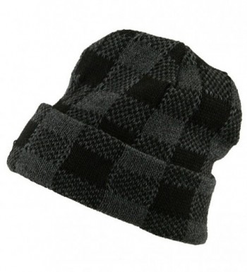 Buffalo Plaid Cuff Beanie Hat