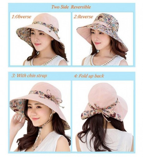 Sun Hats For Women Wide Brim UV Protection Foldable Floppy Beach Hat ...