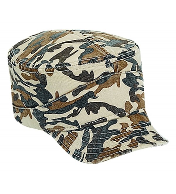 Otto Caps Camouflage Superior Garment Washed Cotton Twill Flexible Soft Visor Military Style Caps - Camo 022 - CQ11TOPDYGV