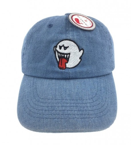 CUSTOM Ghost Hat Dad Hat Baseball Cap Embroidered Adjustable - Denim Hat - CP186R648D8